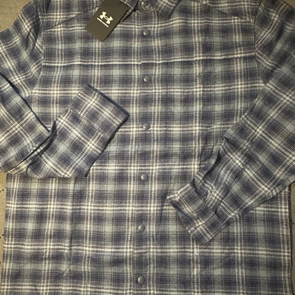 UNDER ARMOUR TRADESMAN FLEX FLANNEL L/S PLAID SHIRT SIZE 3XL 2XL XL L MEN $60